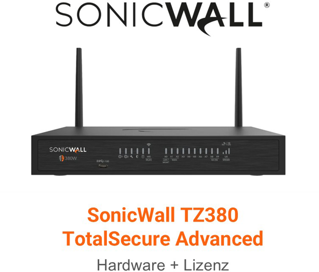 SonicWall TZ 380 TotalSecure Advanced Edition