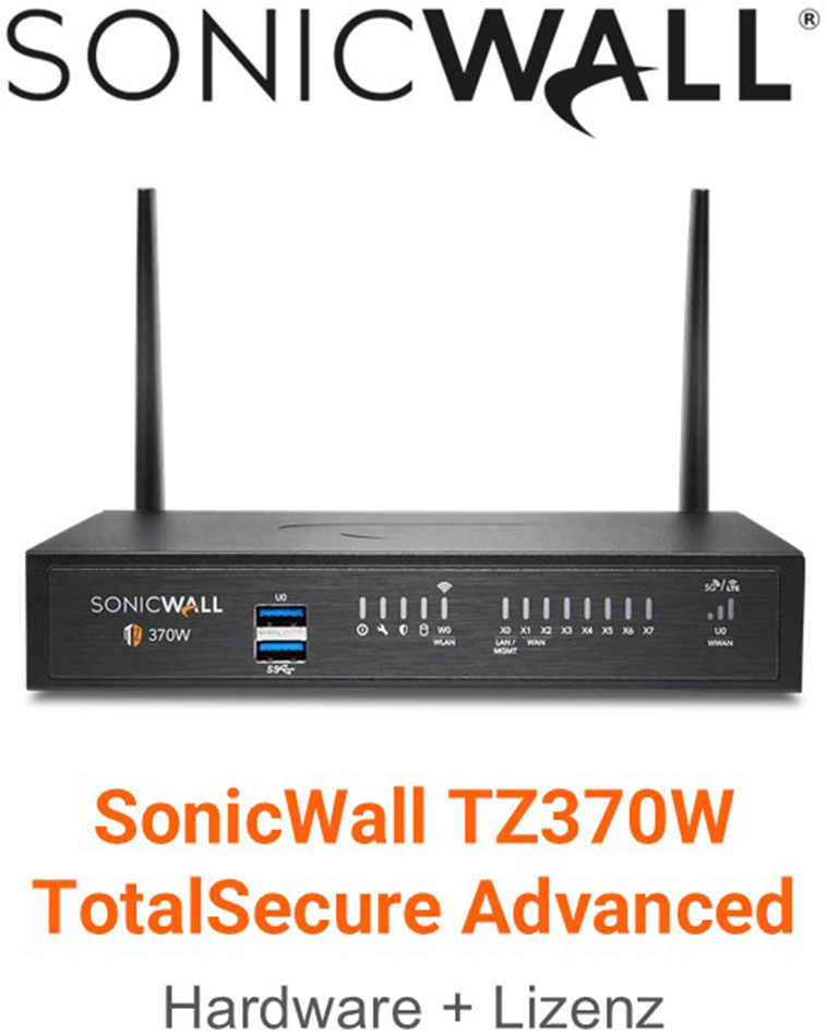 SonicWall TZ 370 Wireless-Ac Intl TotalSecure Advanced Edition