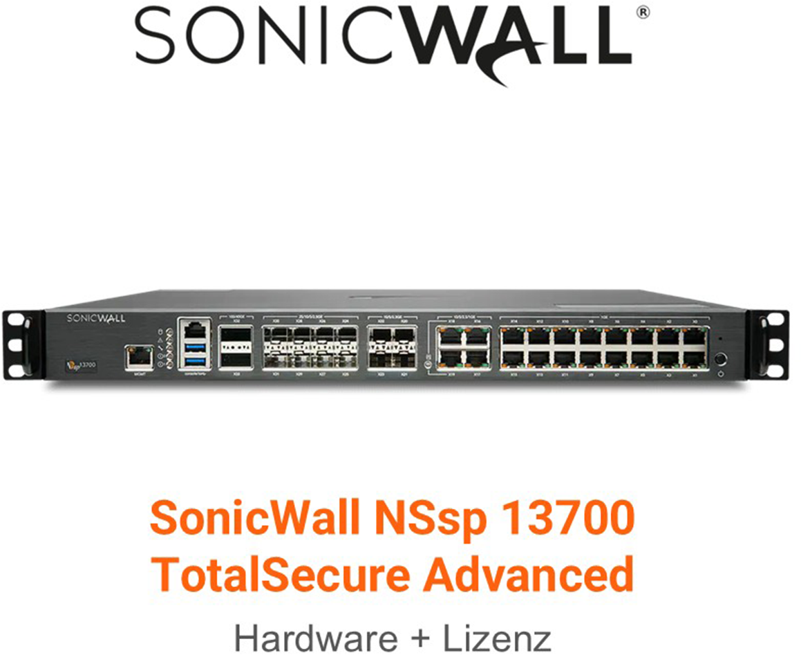 SonicWall NSSP 13700 TotalSecure Advanced Edition inkl. NSSP 13700 App.